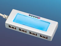 c-enter 4-Port USB2.0 Mini Hub "Blue Shine"