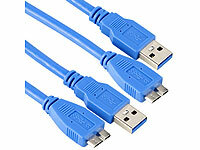 c-enter 2er-Set USB-3.0-Anschlusskabel, A-Stecker auf Micro-B-Stecker, 1,8 m; USB-Switches USB-Switches USB-Switches 